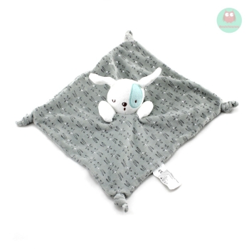 doudou_lapin_plat_gris_et_blanc_avec_cocard_vert_siplec