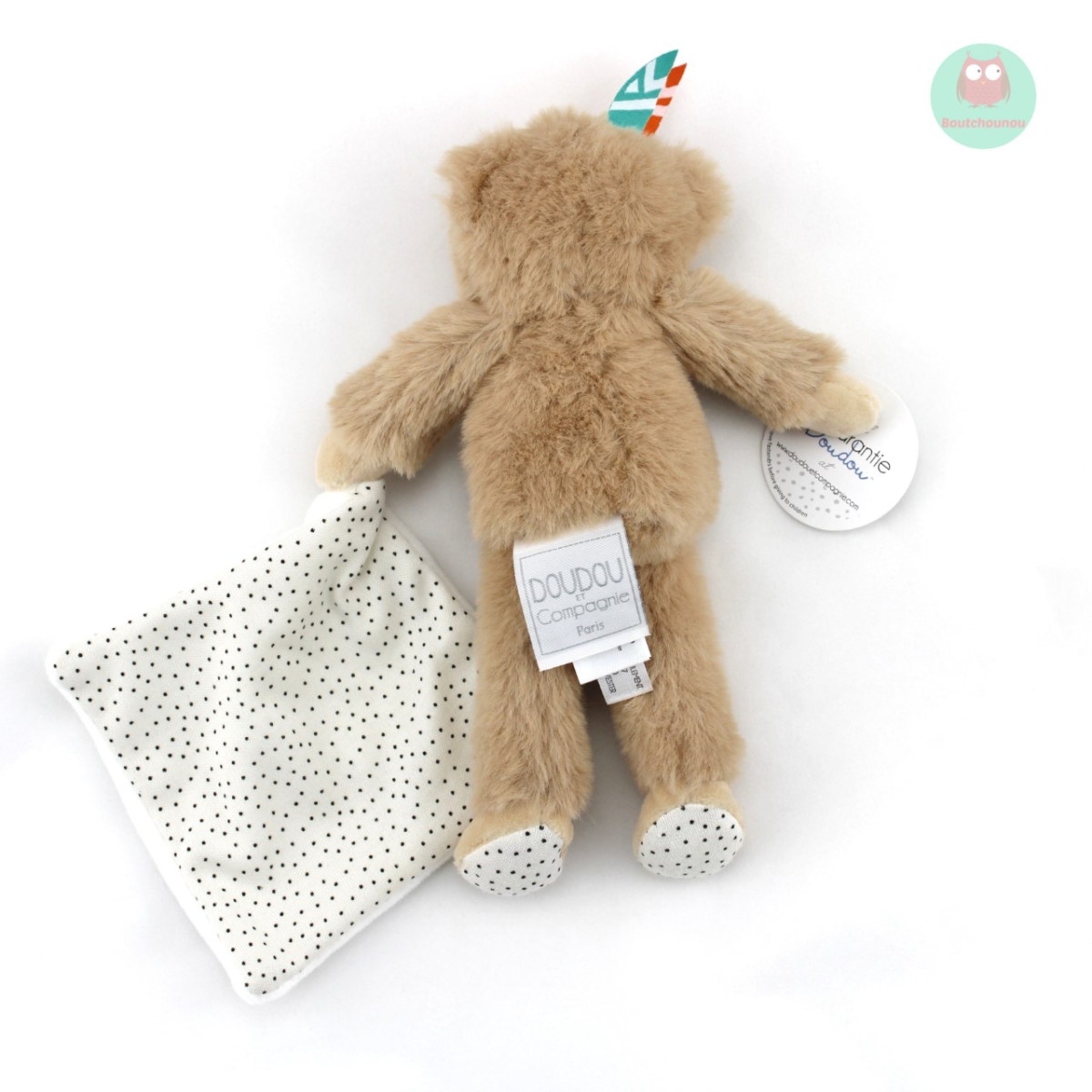 DOUDOU OURS AVEC SON MOUCHOIR TIWIPI DOUDOU & COMPAGNIE