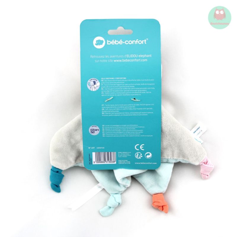 Doudou Plat Carre Elephant Elidou Bebe Confort