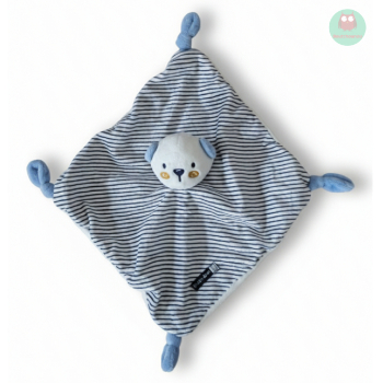 doudou_plat_ours_blanc_raye_bleu,_bisou_doux,_gemo