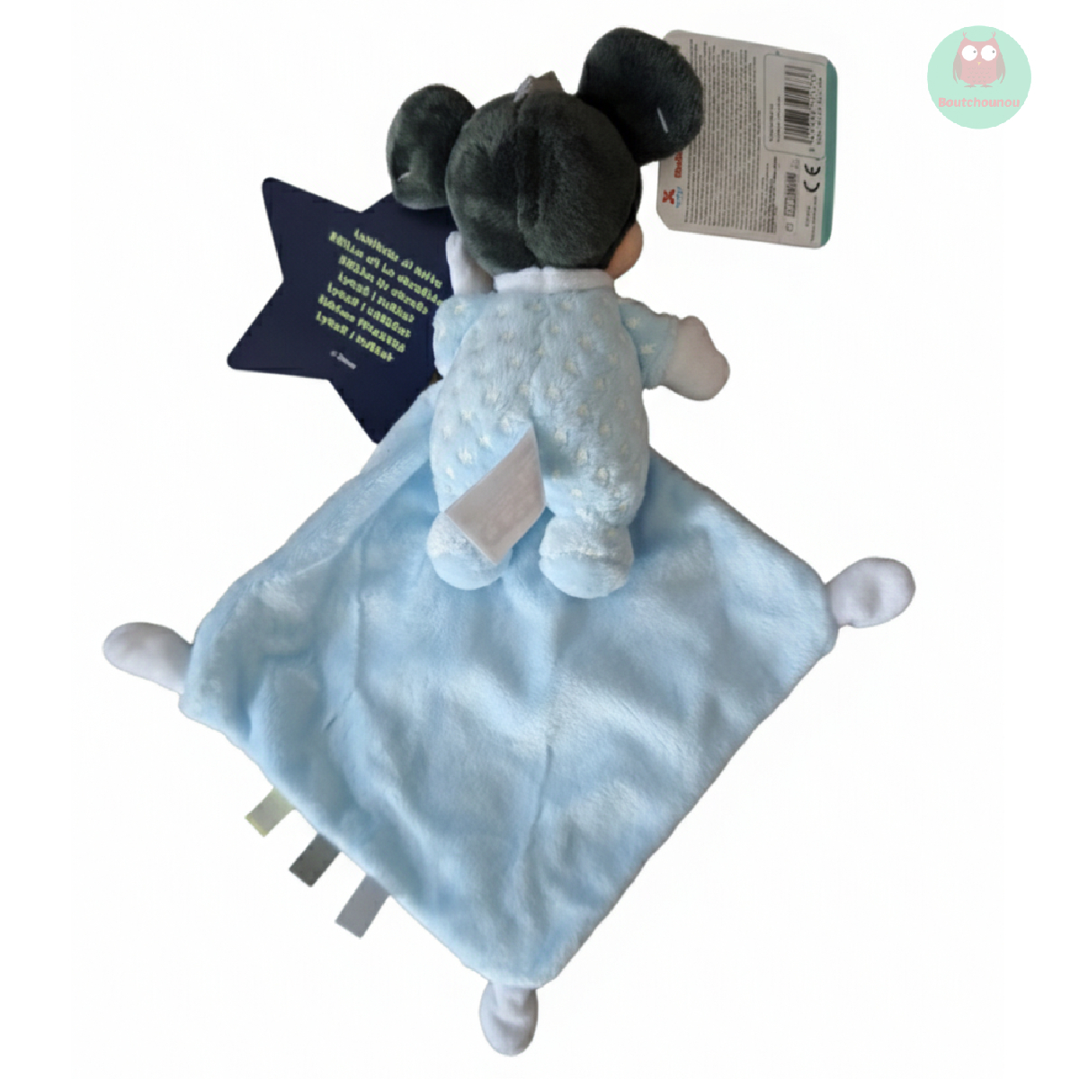 doudou_mickey_bleu_avec_son_mouchoir,_luminescent,_disney_baby