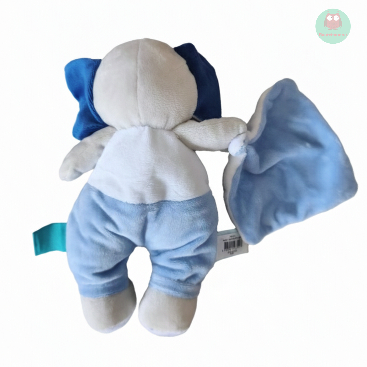 doudou_elephant_gris,_blanc_et_bleu_avec_mouchoir,_baby_nat