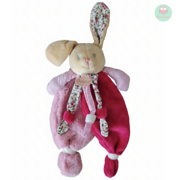 doudou_lapin_beige_et_rose,_fleur,_theme_poupi,_baby_nat