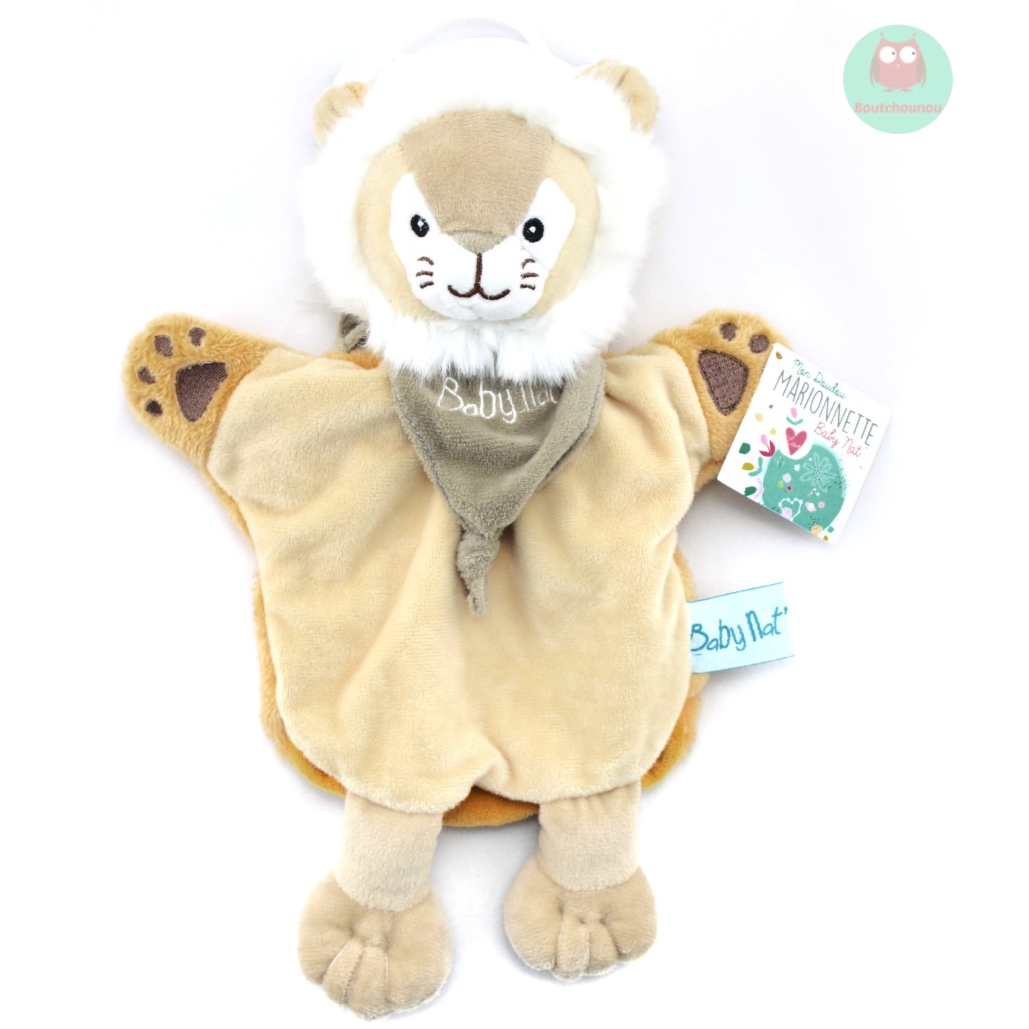 DOUDOU MARIONNETTE LION SAVANE BABY NAT