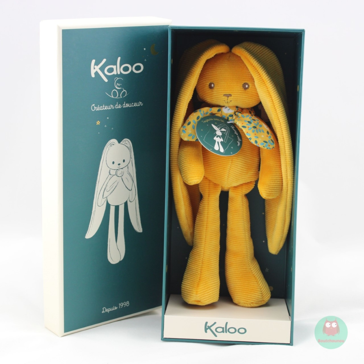 Doudou Lapin Ocre Kaloo Doudou plat - MaloJouets