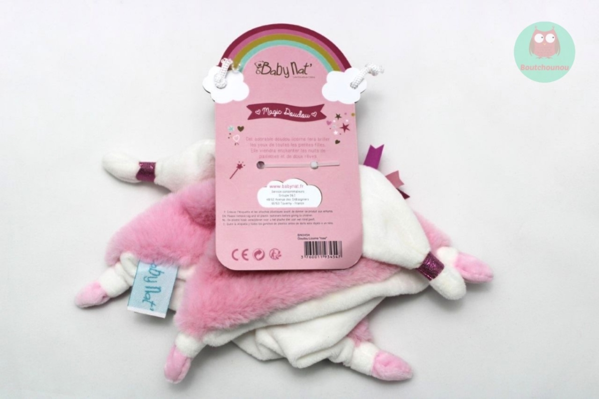 doudou_licorne_rose_blanc_plat_brillant_baby_nat