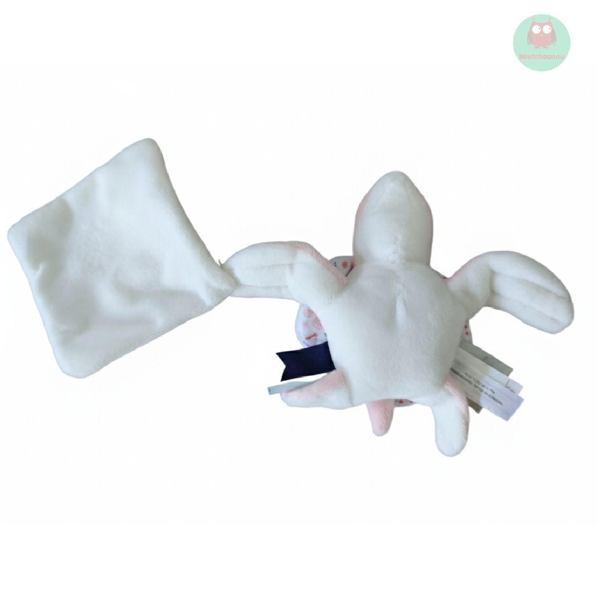 doudou_rose_et_blanc,_tortue_avec_mouchoir_sous_locean,_doudou_et_compagnie
