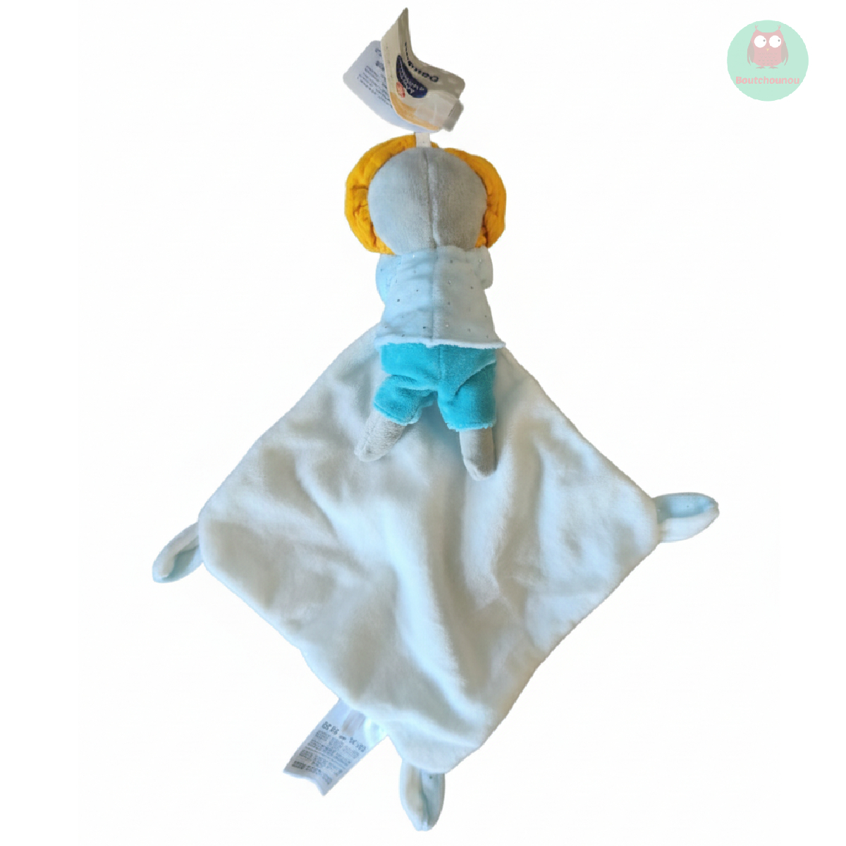 doudou_lion_avec_mouchoir_bleu,_blanc,_moutarde,_argente,_mots_denfants