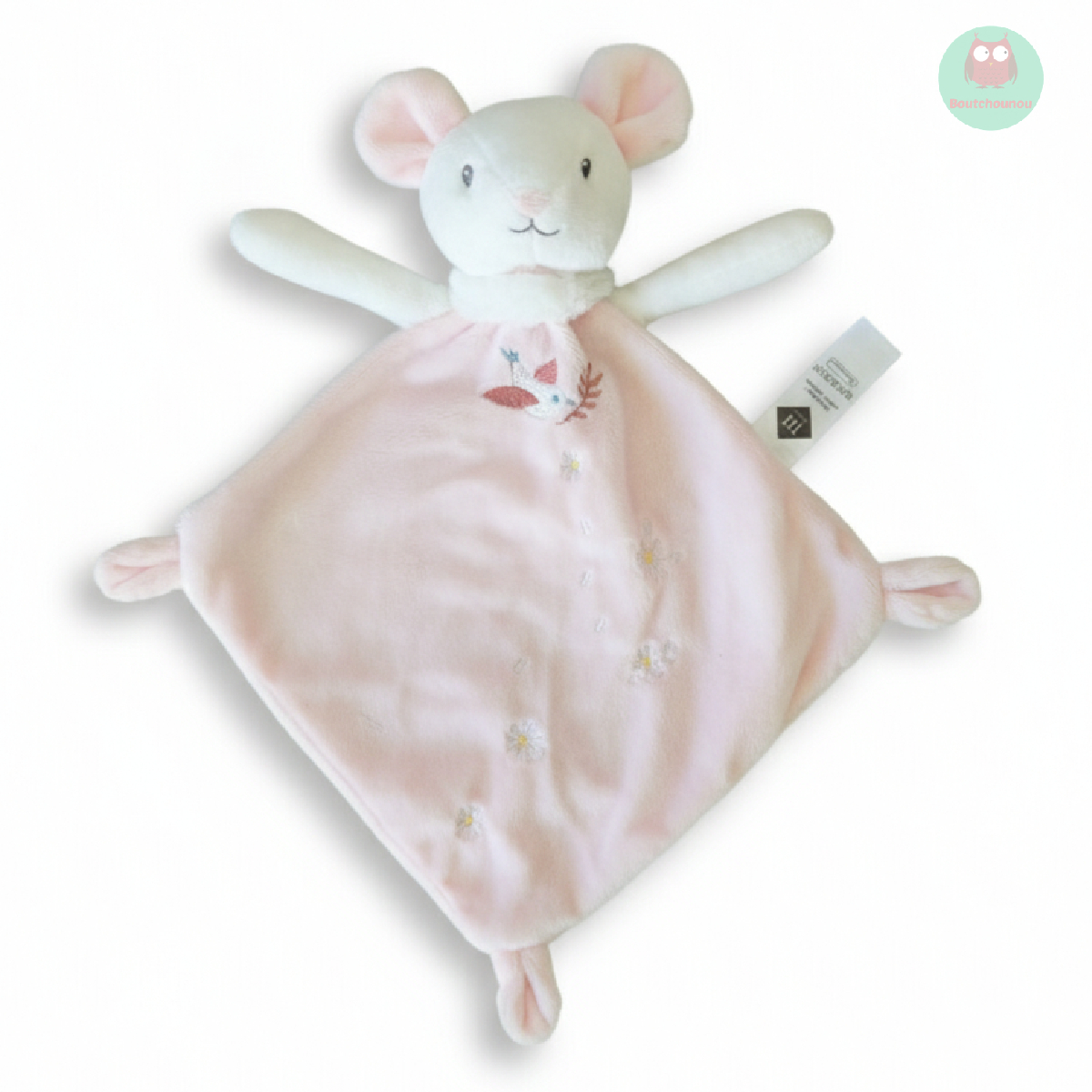 doudou_souris,_rose_et_blanc,_oiseau,_fleurs,_tex_baby