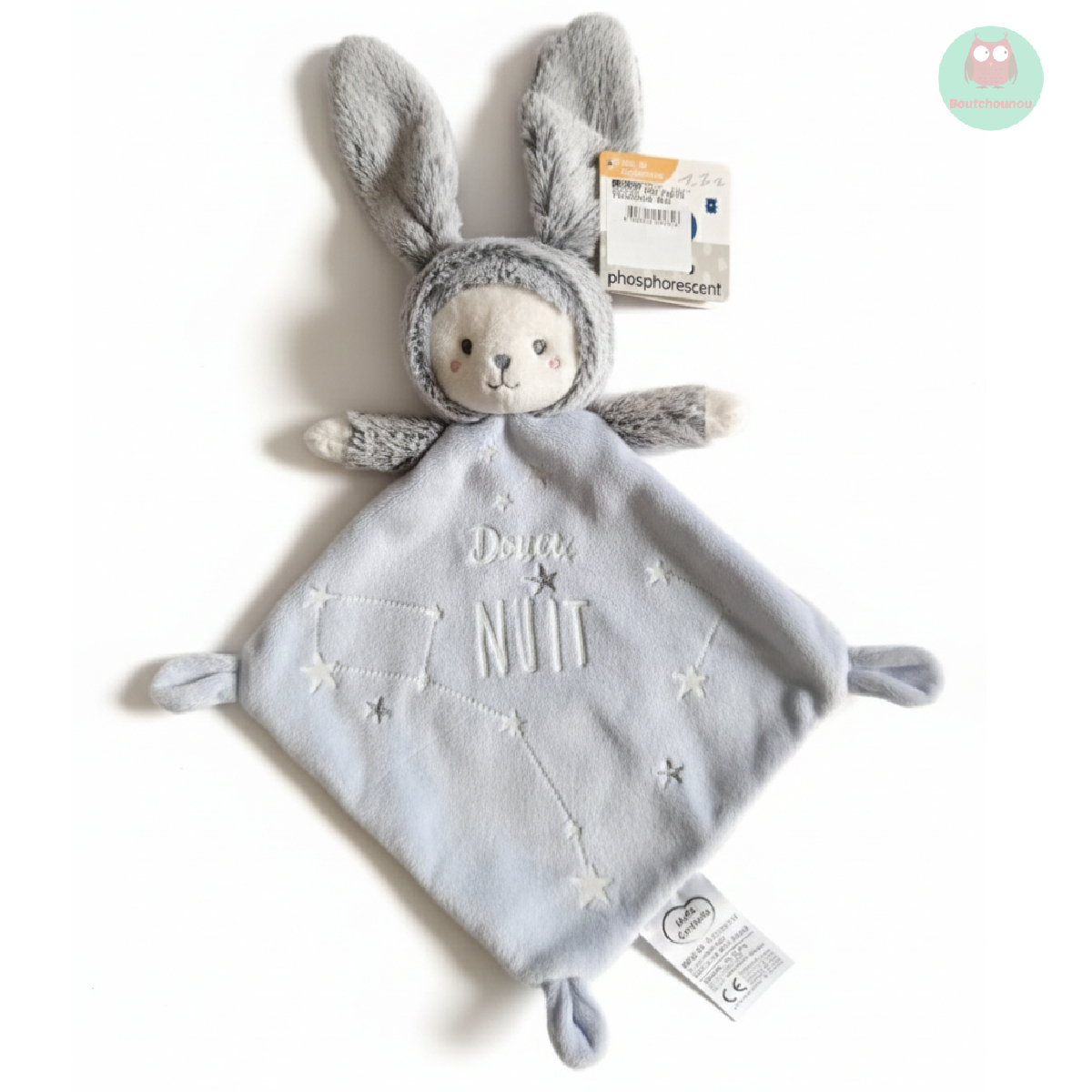 doudou_ours_deguise_en_lapin_gris_chine,_bleu,_blanc,_luminescent,_mots_denfants