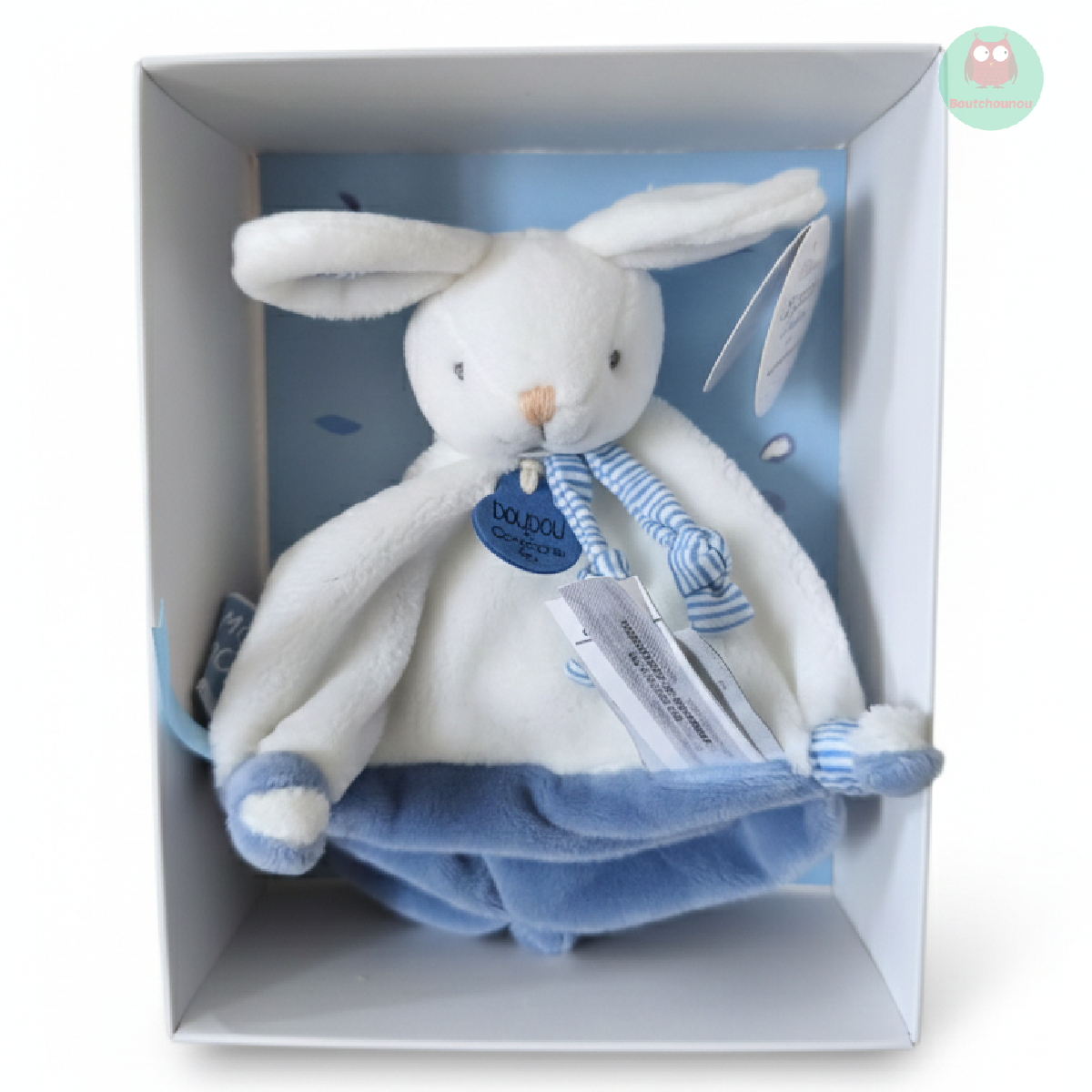 doudou_lapin_bleu,_blanc,_meli_melo,_doudou_et_compagnie