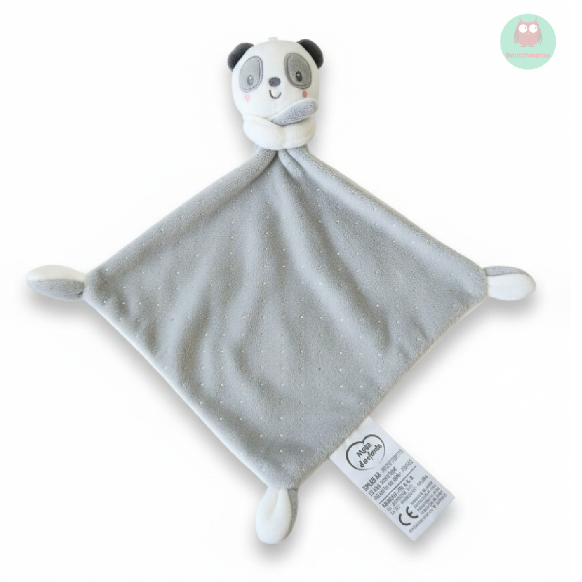 doudou_panda_blanc_et_gris,_avec_mouchoir,_mots_denfants