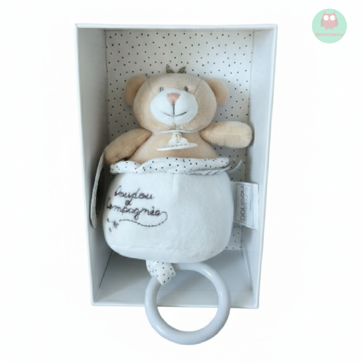 doudou_musical_ours_petit_roi_blanc,_beige,_couronne,_doudou_et_compagnie