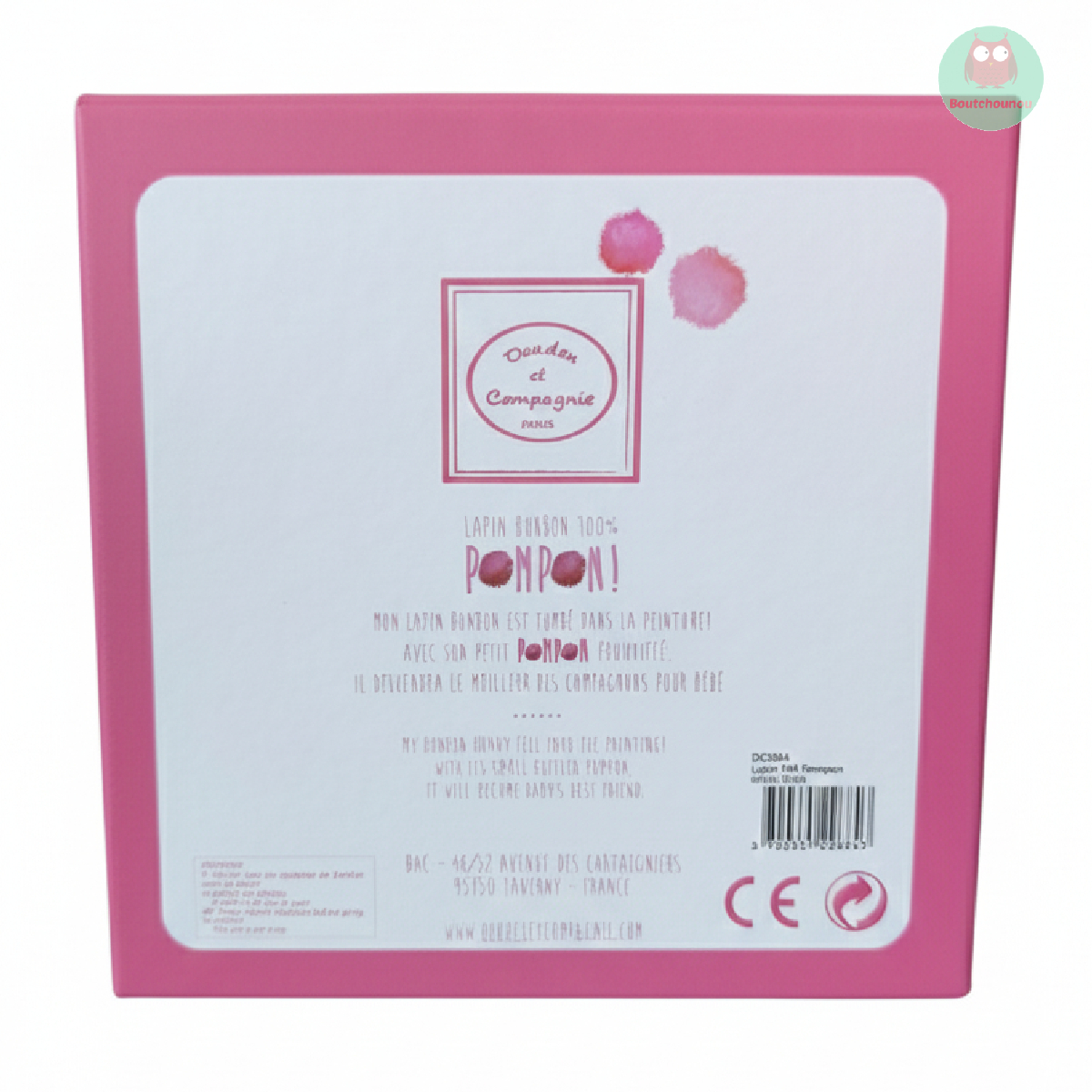 doudou_grand_lapin_blanc_et_fuchsia,_pompon,_doudou_et_compagnie