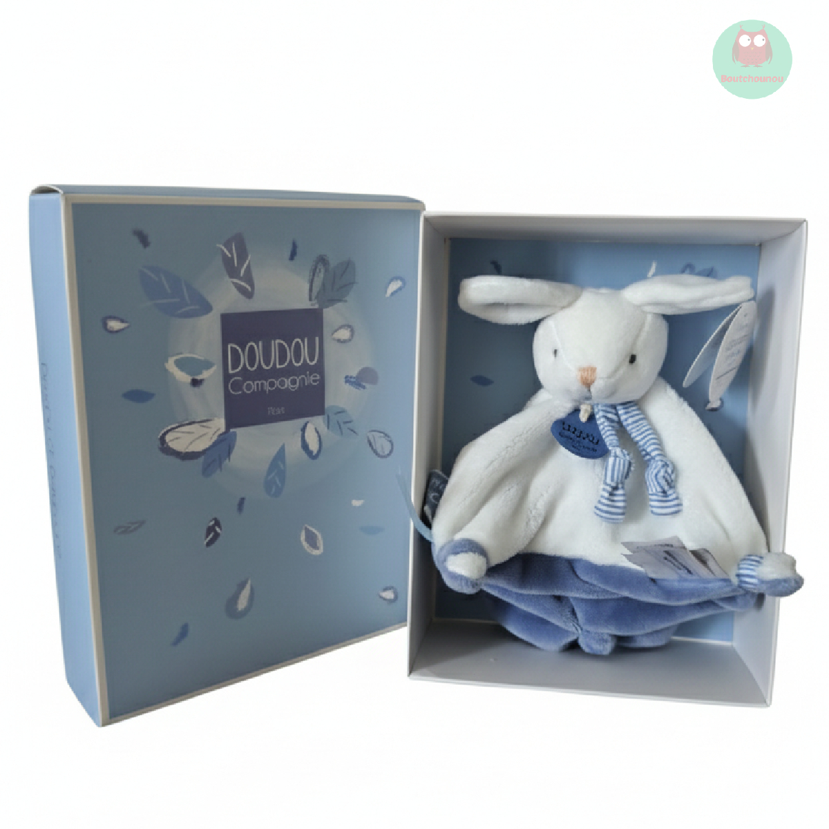 doudou_lapin_bleu,_blanc,_meli_melo,_doudou_et_compagnie