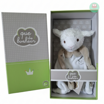 doudou_mouton_agneau,_beige,_blanc,_coccinelle,_grenouillere,_que_du_bonheur