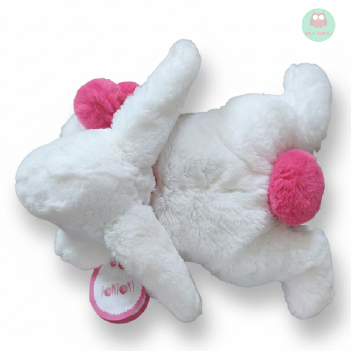 doudou_grand_lapin_blanc_et_fuchsia,_pompon,_doudou_et_compagnie