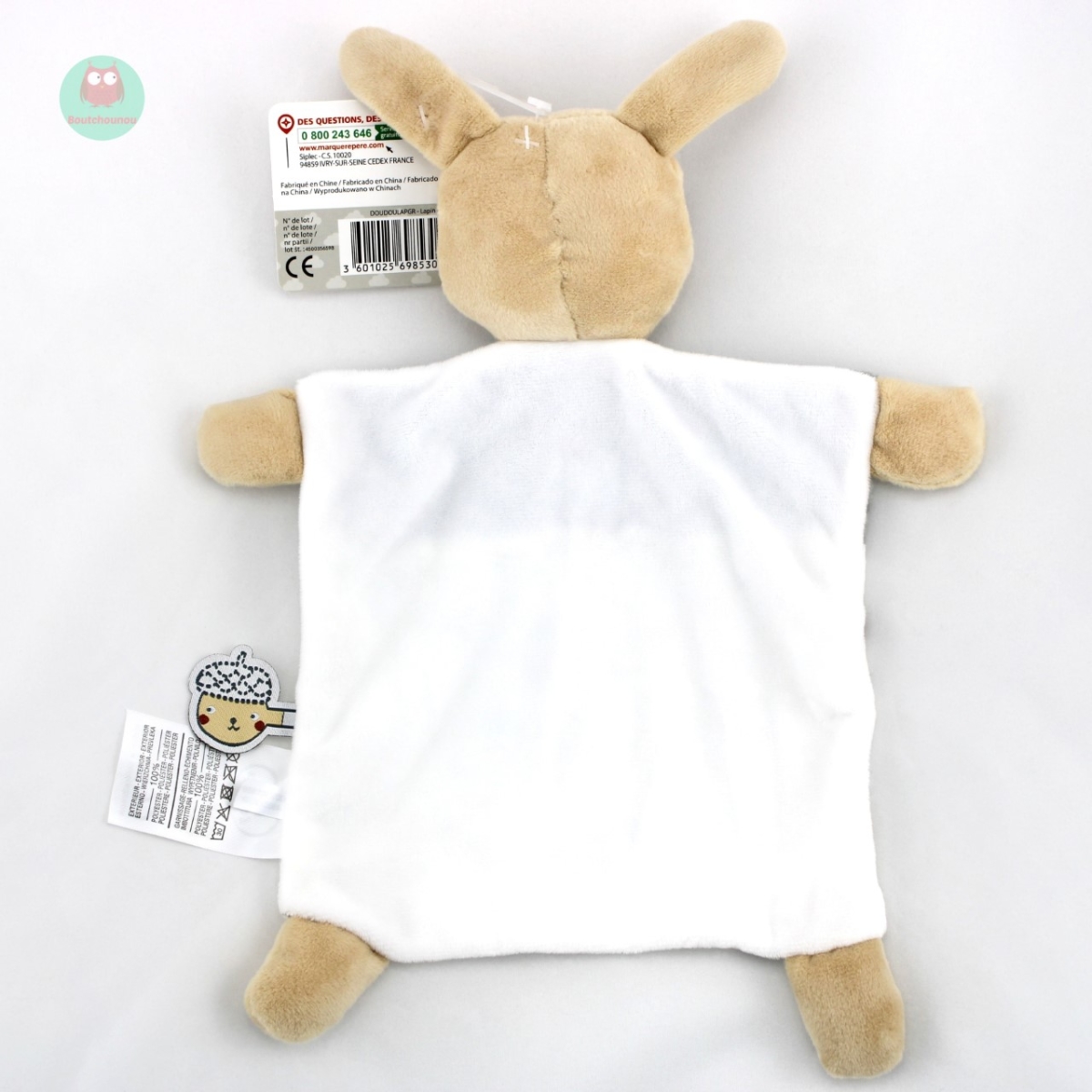 doudou_plat_lapin_masque_marron_beige_blanc_champignon_mots_denfants
