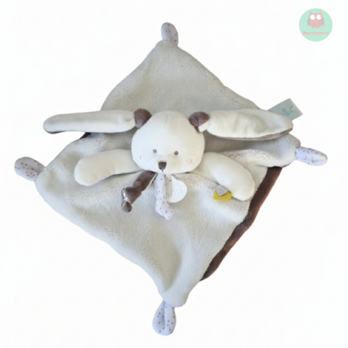 doudou_plat_lapin_,_feuille_jaune,_+/-_23_cm,_baby_nat